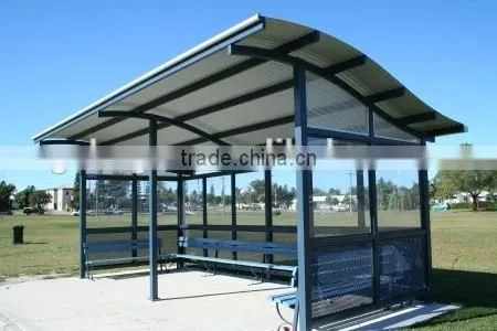 Aluminum & Stainless Steel Outdoor Economic Bus Stop Station for Public Equipment With LED Light Box