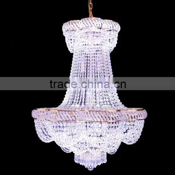 High Ceiling Chandelier Crystal Banquet Hall Lighting for Wedding Decoration photo-2