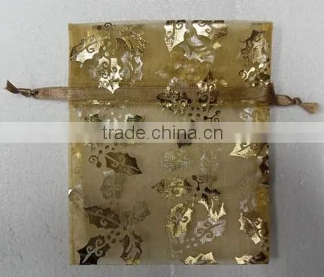 HOT SALE Customized Screen Printing Drawstring Organza Bag photo-5