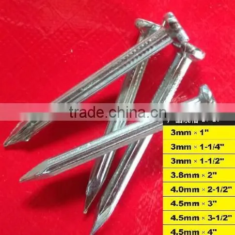 Tanzania Market Best Quanlity Galvanized Concrete Nails