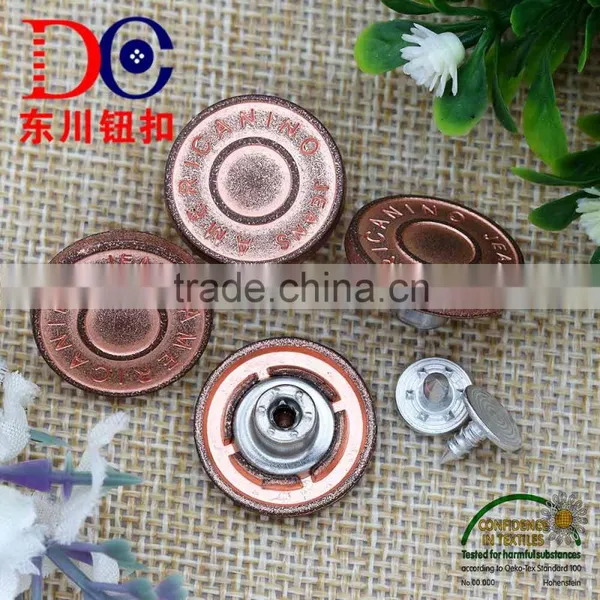 Screw Trousers Silver Metal Jeans Hook Buttons, Alloy Shank Buttons photo-2