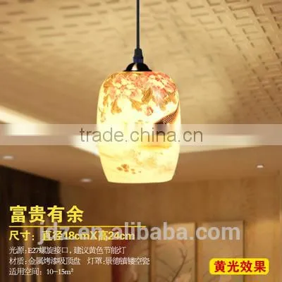Chinese Style Ceramic Hanging Pendant Led Decorative Fancy Light photo-2