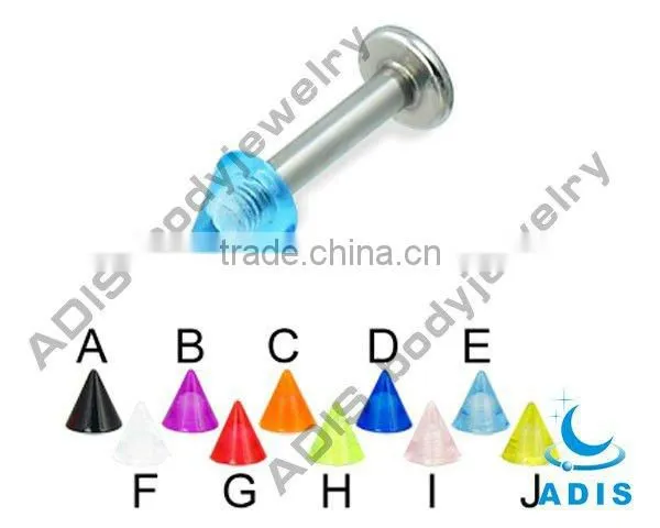 Fashion Piercing Custom Wholesale Colorful Acrylic Lip Labret Ring photo-4