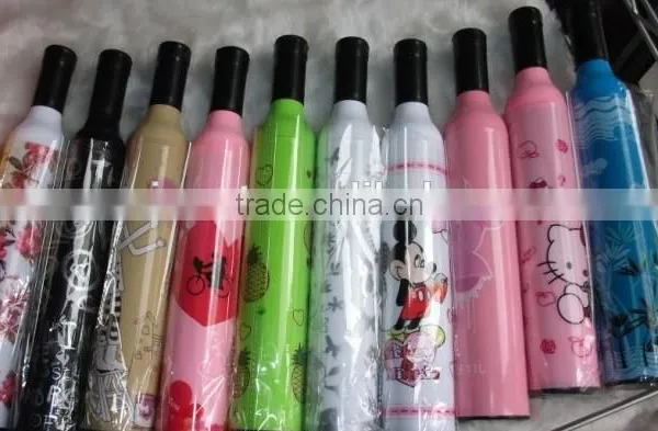 New Product Logo Printed Triple- Folding Promotion Wine Bottle Umbrella photo-2
