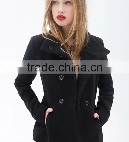 Turkish Woman Coat With Woolen Blended Fabrics Women Fashion Coats 2015 photo-5