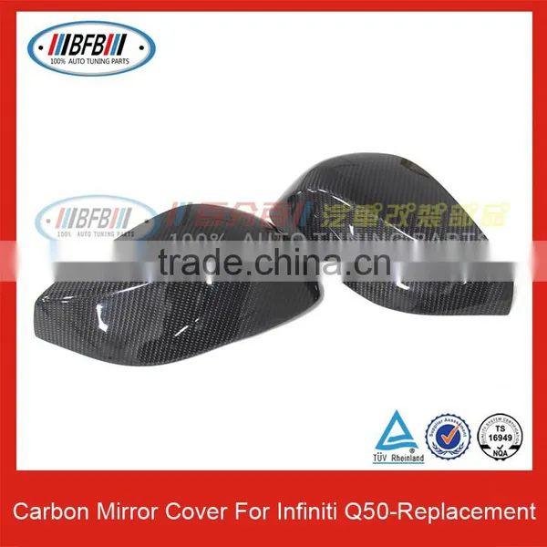 Q50 Carbon Fiber Mirror Covers Auto Mirror Cap For Infiniti Q50 Side Mirror Cover photo-4