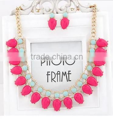 Collar Pendants Fashion Clolorful Necklace Rhinestone Jewelry for Women Dress Garment photo-4