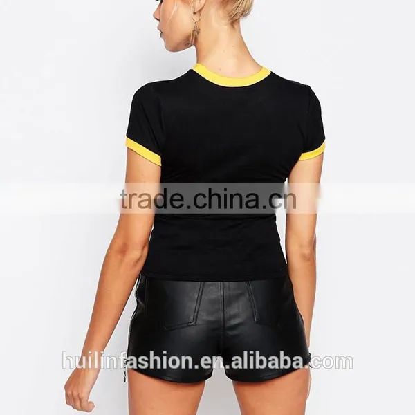 China Supplier Custom Made Women Tshirt Crew Neck Short Sleeve t Shirt With Flame Printing Quality Choice photo-2