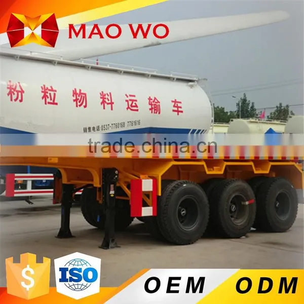 China 20ft Flat Bed Trailer or 40 ft Flatbed Container Semi Trailer for Sale photo-2