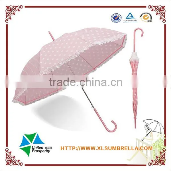 Standard Size Metal Frame Clear Materails Woman Umbrella