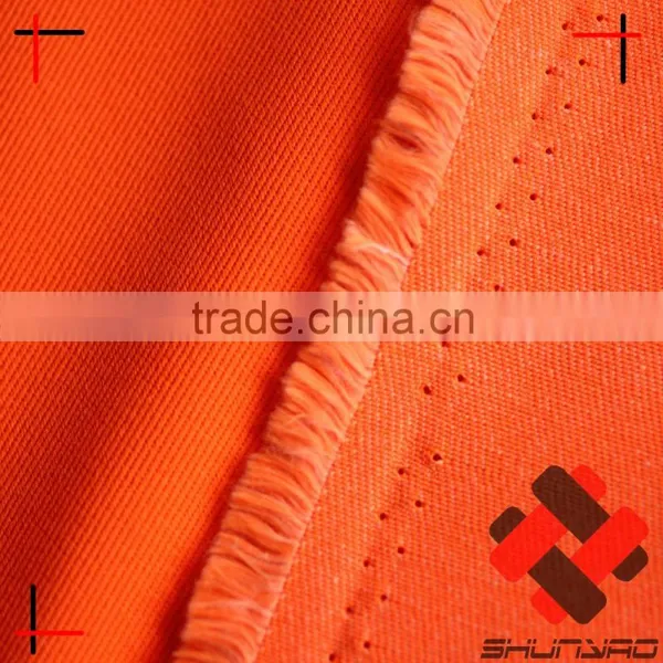 Orange Reflective Twill Gabardine Fabric for Workwear