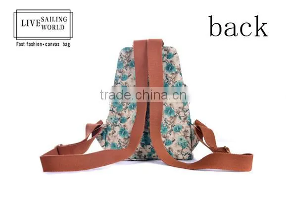 Beautiful Newest Design Canvas School Backpack for Teenage Girls photo-3