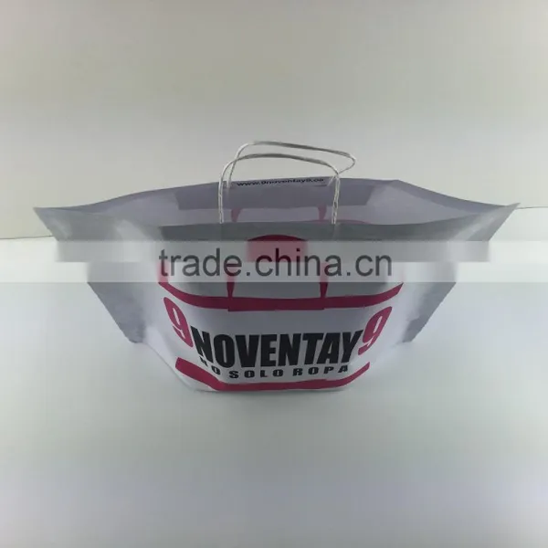 2016 New White Kraft Paper Bag With Twisted Handles photo-2