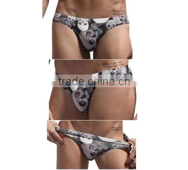 Sexy Skull Men Swimwear Briefs Men's Swimwear