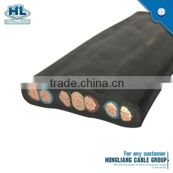 IEC Standard Copper Conductor Rubber Sheath 4 Core 25mm2 Flat Cable photo-3