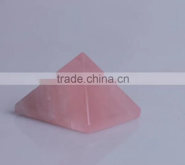 Natural Rose Pink Quartz Crystal Pyramid/crystal Stone Pyramid photo-3
