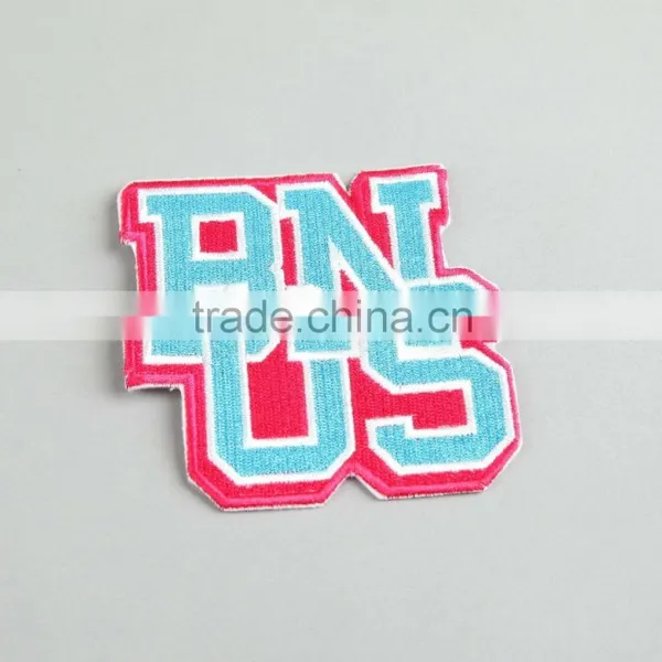Customized Fabric Woven Badge Overlock Embroidered Border Patch photo-3