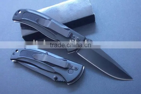 OEM 440 Stainless Steel Hunting Knife Black Blade Knife photo-2