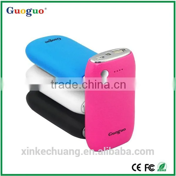 Guoguo Factory Price 4400mAh LED Torch Portable Wind up Mobile Power Bank for Iphone7 photo-4