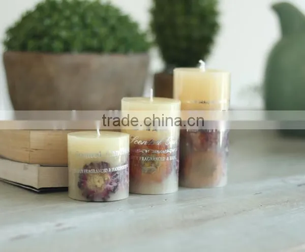 OEM Gift Scented White Pillar Candle photo-2