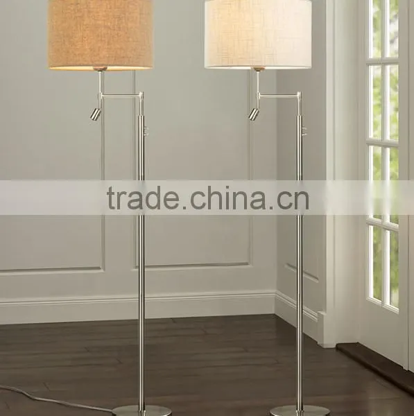 New Arrival Modern Metal Body And Fabric Lampshade With Led Floor And Table Lamps/Lights For Hotel photo-2
