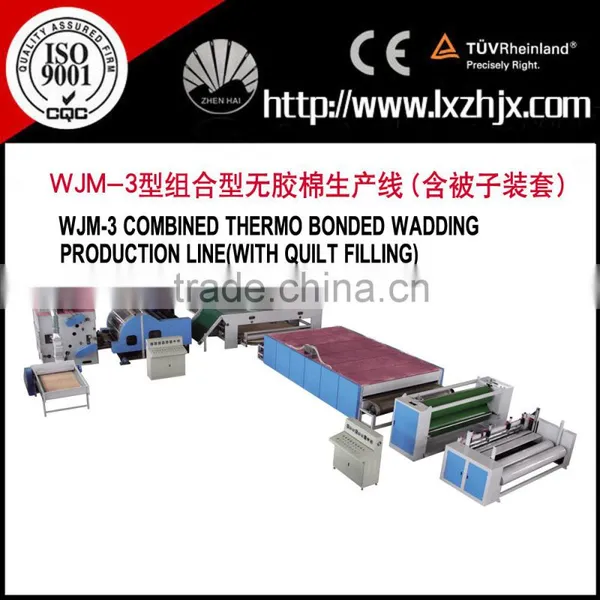 Nonwoven Bonded Wadding Production Line For Quilts , Textile Machinery Price