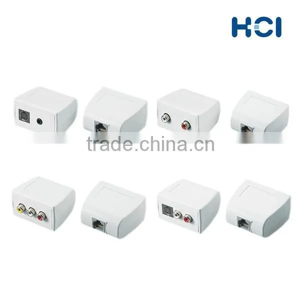 RJ45 8P8C UTP Jack to RCA Stereo and Composite Video Adapter photo-4