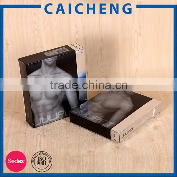 High Quality Plane Shape Folding Underwear Packing Black Paper Box photo-6