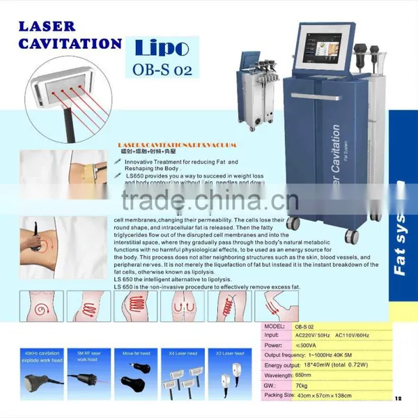 Laser Lose Weight Machine Laser Cavitation Vacuum rf Beauty Equipment (Ostar Factory) S 02 photo-5