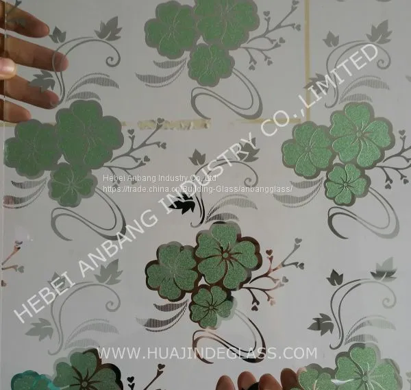 Decorative Glass Factory Design Pattern Art Glass Clear Fosted Titanium Glass photo-5