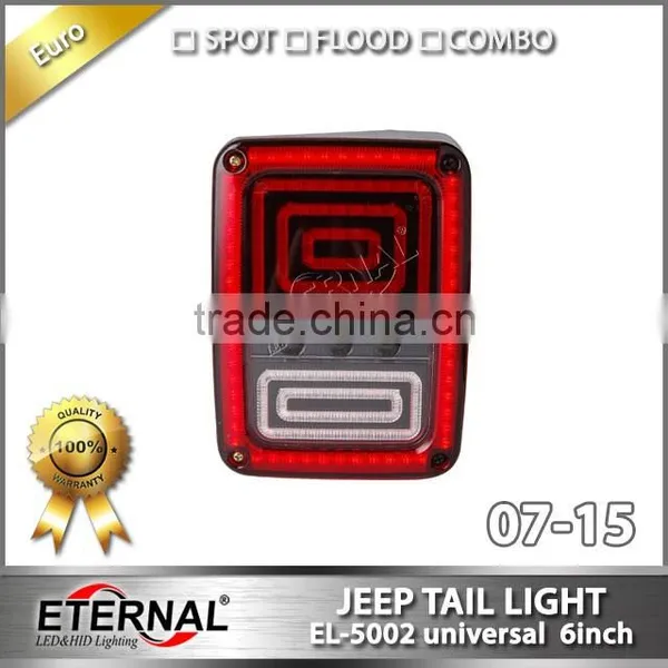 Jeep Wrangler Rubicon LED Tail Light Run Turn Reverse Brake Light JK 07-15 LED Rear Lamp photo-3