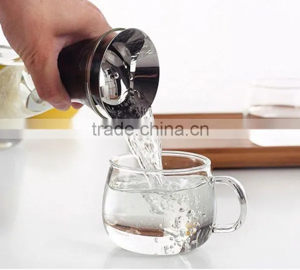 Glass Drip-free Carafe With Stainless Steel Silicone Flip-top Lid, Hot and Cold Water Pitcher, Tea/Coffee Maker photo-4