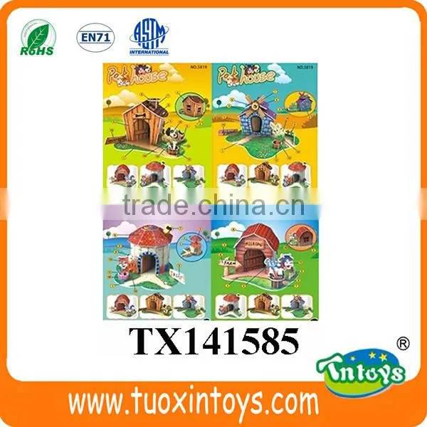 3D Paper Puzzle Park Playing Facility Designs Intelligent Toys for Kids 33pcs photo-4