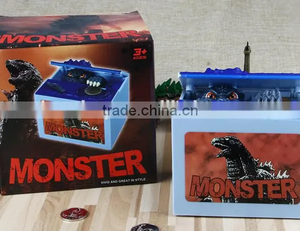 New Arrival Dinosaur Shape Saving Pot With Seven Music To Optional, Stealing Godzilla Saving Money Box For Decoration photo-6