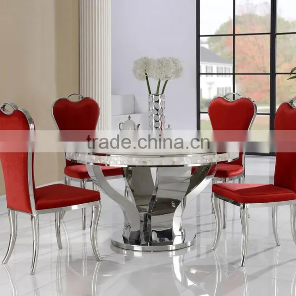 Hot Design Modern Stainless Steel Hotel Table With Marble Hotel Console Table Set photo-2