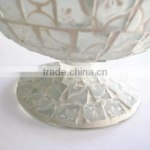 Types Delicate Patterns White Art Glass Decorative Modern Murano Glass Vase Home Decor photo-3