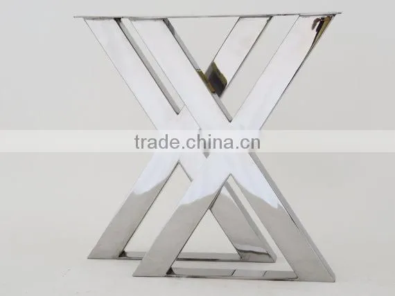 Marble Base Dining X Shape Table Bases Stainless Steel Leg photo-2