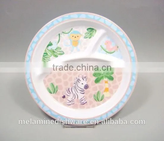 High Quality Modern Design Melamine Kids Dinner Plate/sectional Children Plate photo-2