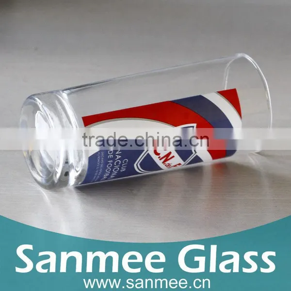Custom Printing Pattern Tall Straight Drinking Glass Tea Cup Wholesale photo-2