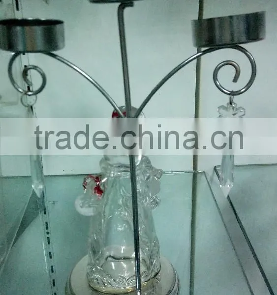 High Quality Glass Snowman With Candle Holder photo-3