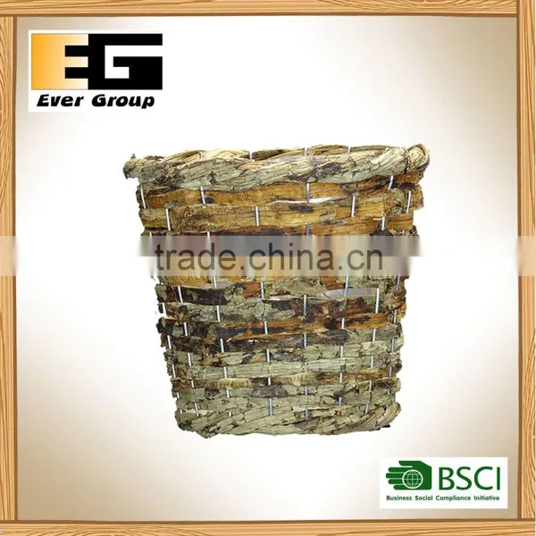Eco-friendly Nature Rattan Garden Planter Flowerpot and Storage Basket photo-5