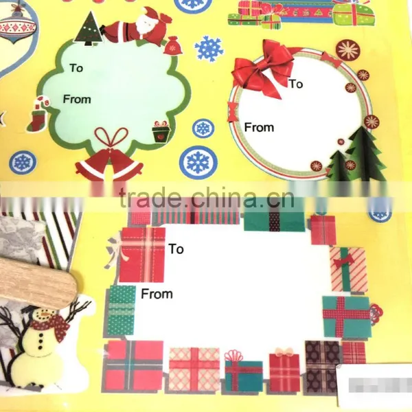 Gift Tag Rub-on Transfer Sticker, Gift Tag Sticker, Christmas Gift Sticker photo-4