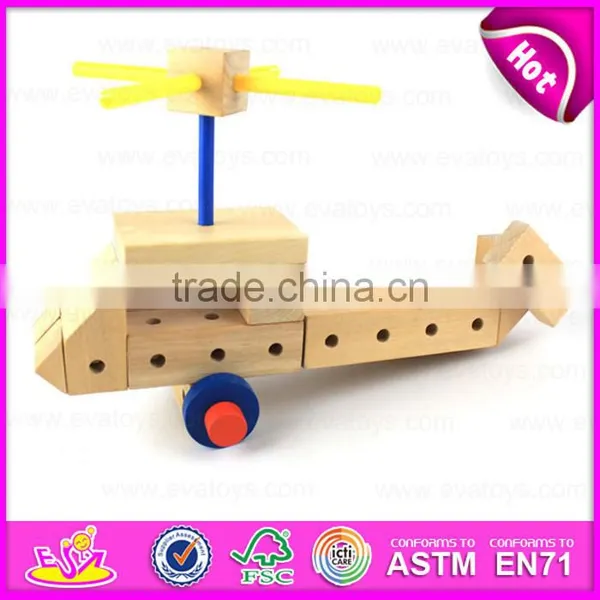 2015 Wooden Nut Screw Wooden Combination Toy,Children Toys Screw Nut Combination,Good Quality Hand Made Wooden Screw Toy W03C014 photo-2
