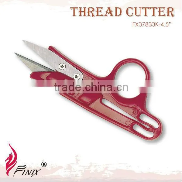 4.5" Red Color Grip With Finger Hole Thread Snips