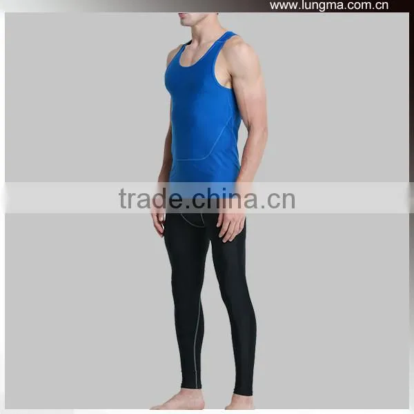 O-Neck Flatlock Stitching Compression TOp Shirt and Bottoms Tights and Pants photo-4