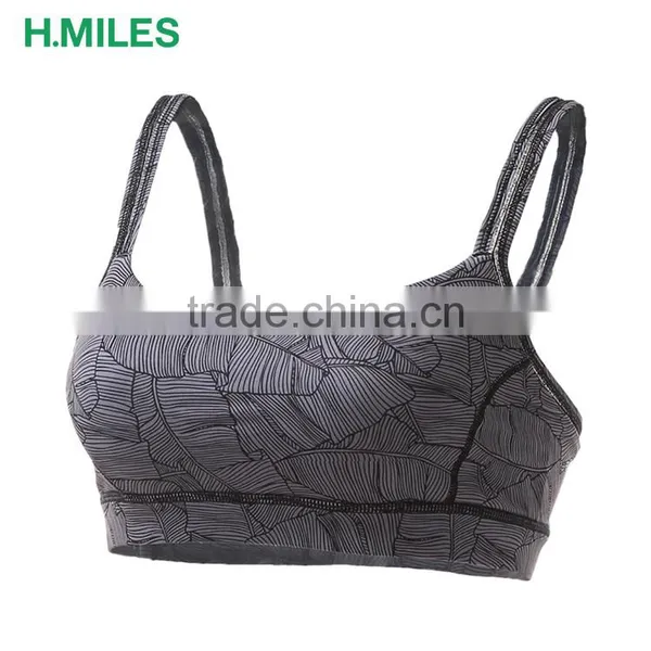 Oem Design Women's Fully Sublimation Print Quickdry Fitness Singlet Bra