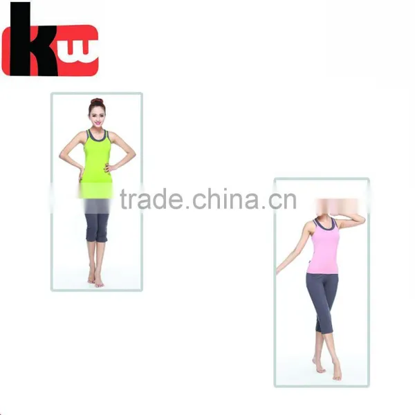New Fitness 2017 Women Yoga Sets Tank Tops&Sports Pants Ladies Running Gym photo-2