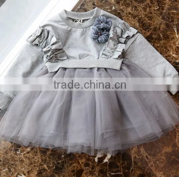 Childrens Boutique Clothing Winterfall 2015 Flower Girl Tutu Dress Fashion Kid Dress photo-2