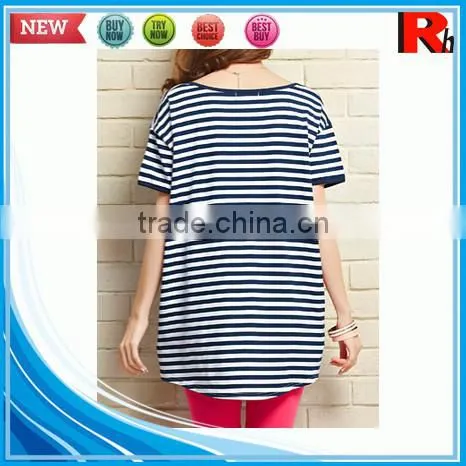 China 100% Cotton Soft Stripe Custom Wholesale Formal Dresses for Pregnant Women photo-2