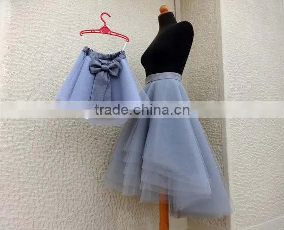 Mommy and me Matching Skirt Knee Lenght Princess Dresses Mother and Daughter Matching Dresses photo-3